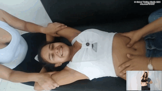 Belly Tickling and Armpits tickling with Cute 18+ girl #980
